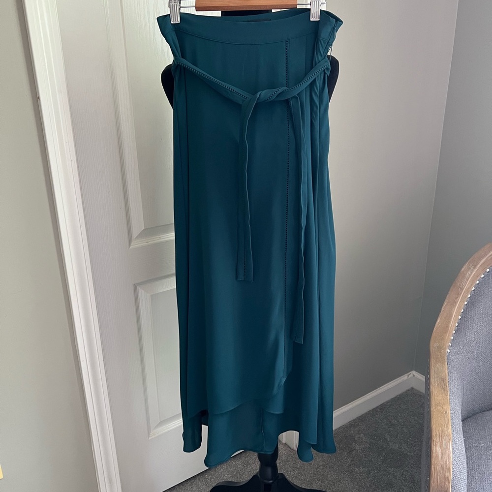 White House Black Market Deep Teal Maxi Skirt